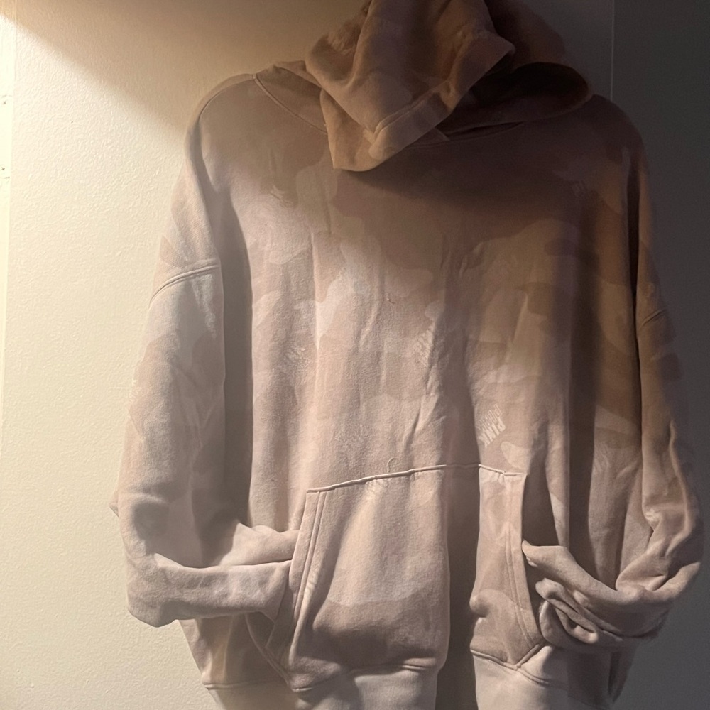 PINK Victoria's Secret Tan Oversized Hoodie Sweatshirt